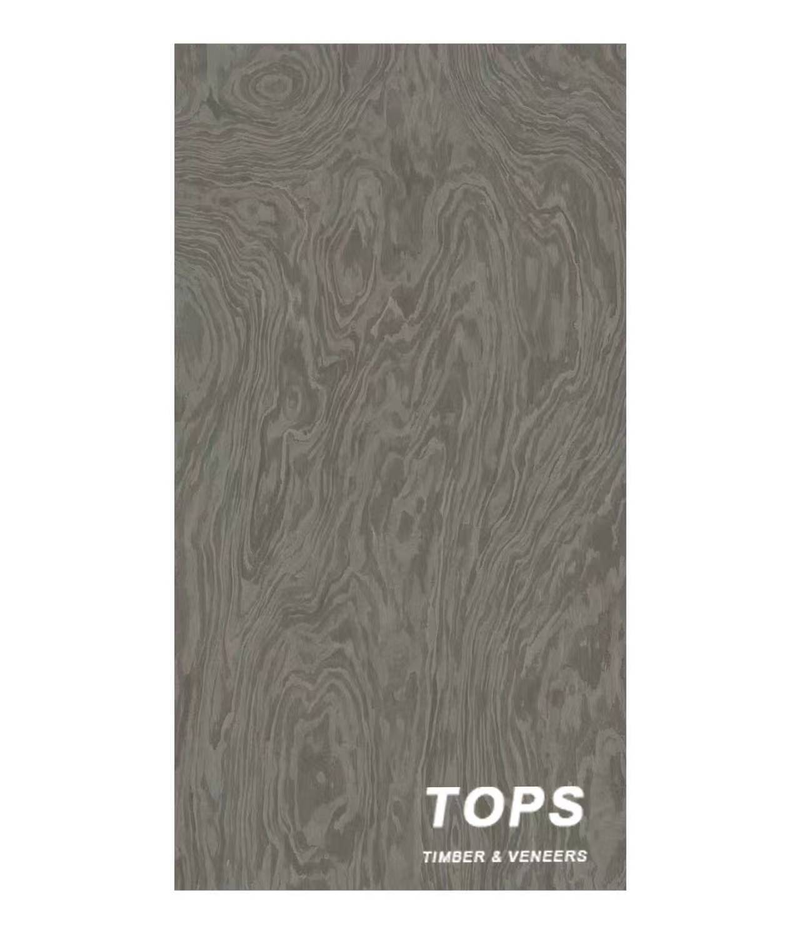 Ebony Burl 0.4mm reconstituted veneer — close-up