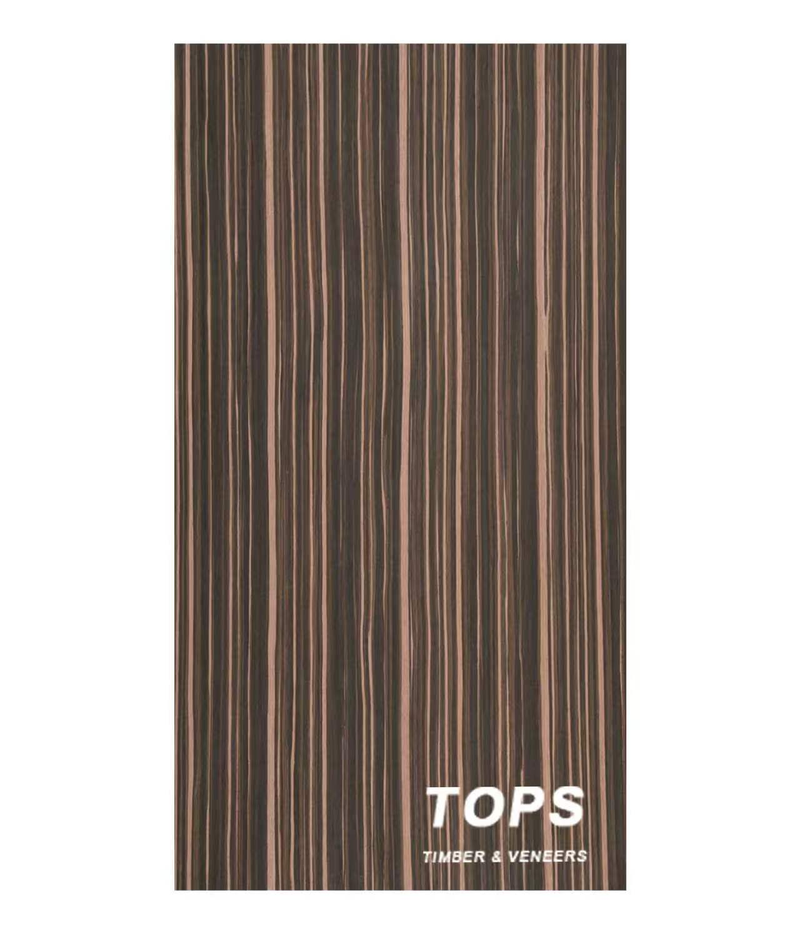 Stripe Ebony 0.4mm reconstituted veneer — close-up