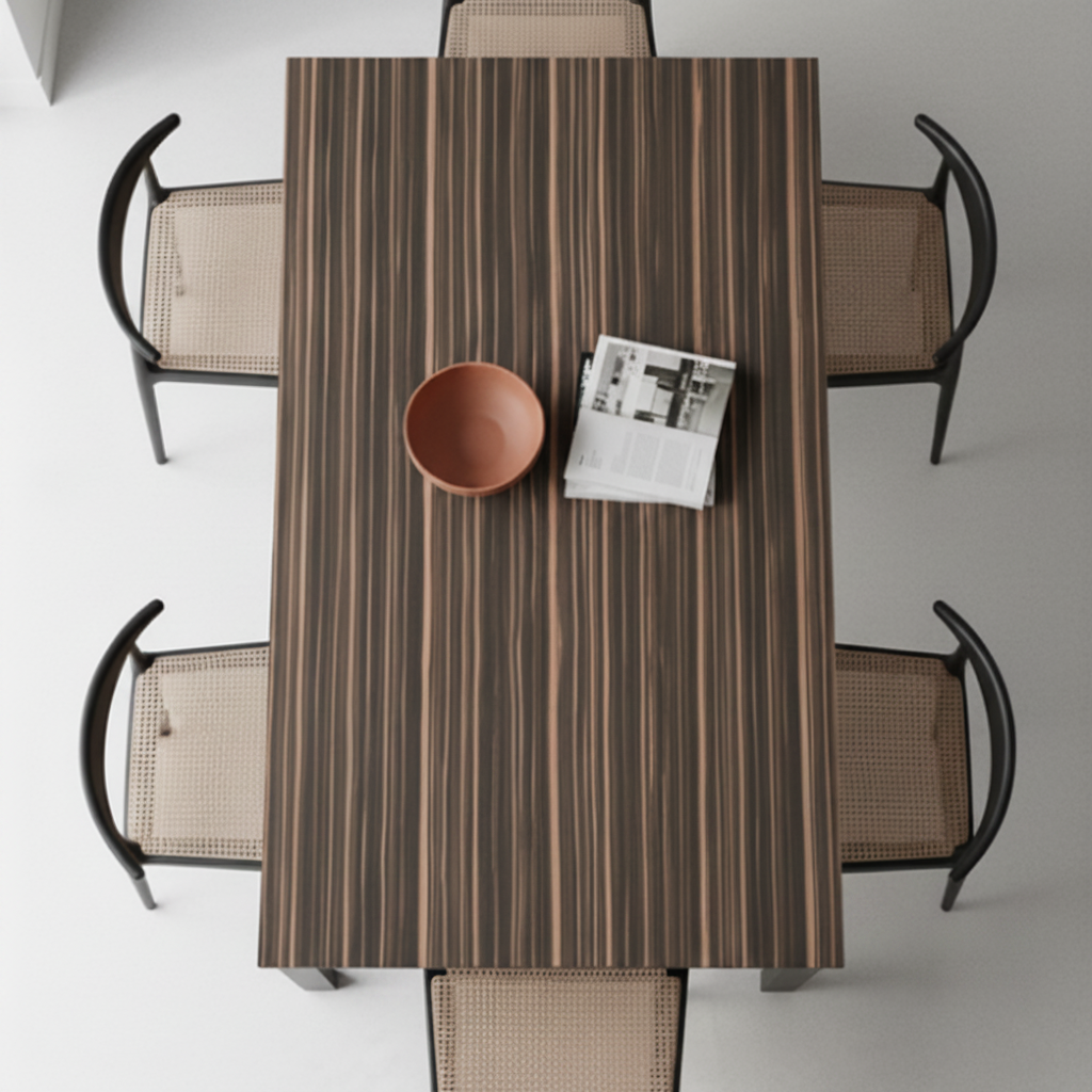 Stripe Ebony 0.4mm reconstituted veneer — application photo 3