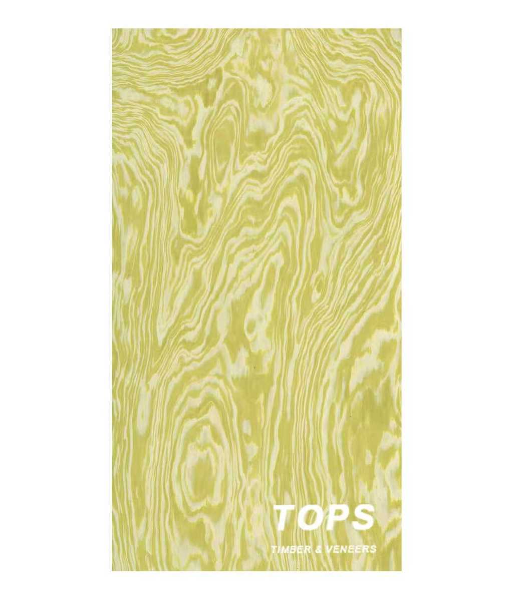 Golden Cascade 0.4mm reconstituted veneer — close-up